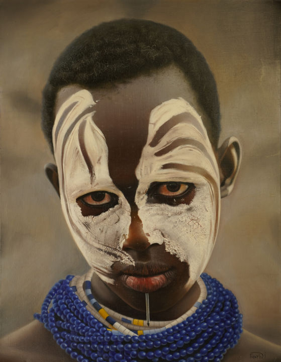 Картина под названием "Stolen Childhood" - Ihor Gnativ, Подлинное произведение искусства, Масло Установлен на Деревянная рам…