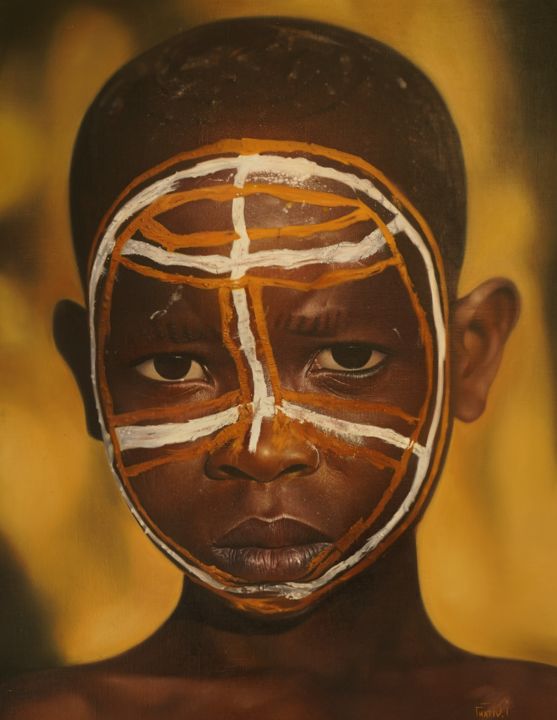 Картина под названием "Struggle for life" - Ihor Gnativ, Подлинное произведение искусства, Масло