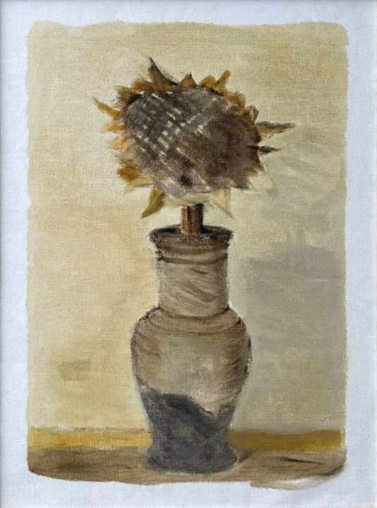 Peinture intitulée "Ukrainian sunflower" par Ihor Ruban, Œuvre d'art originale, Huile Monté sur Châssis en bois