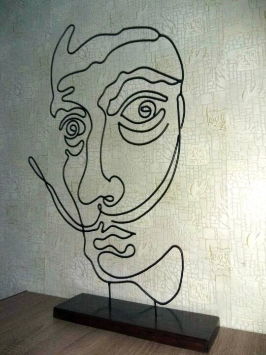 제목이 "Salvador Dali"인 미술작품 Ihor Tabakov로, 원작, 금속 목재 패널에 장착됨