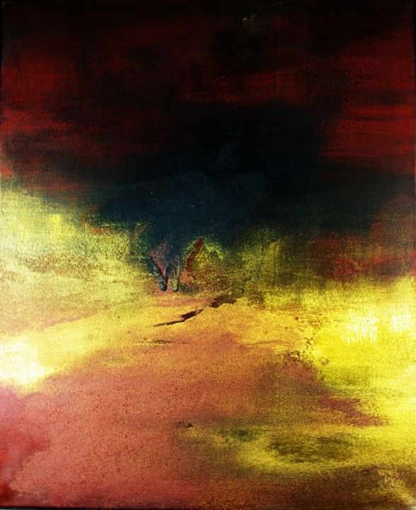 Pittura intitolato "Le désert" da Isabelle Hosier, Opera d'arte originale