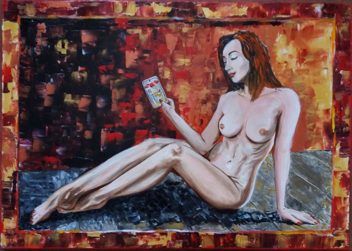 绘画 标题为“Привлечение любви” 由Vyacheslav Ig, 原创艺术品, 油 安装在木质担架架上