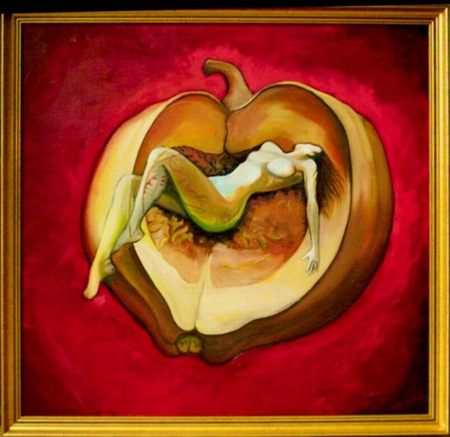 Painting titled "The shell" by Irakli Lekvinadze, Original Artwork