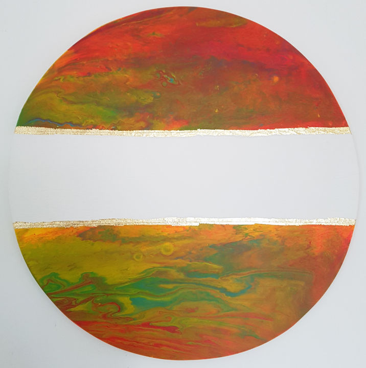 Peinture intitulée "Jupiturn" par Ikapow, Œuvre d'art originale, Acrylique