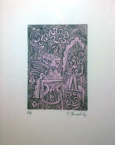 Impressões e gravuras intitulada "Serie  Melancolía p…" por Ikegaki Tadahiko, Obras de arte originais, Gravação