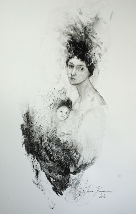 Drawing titled "Katharina" by Inna Komarova, Original Artwork, Other