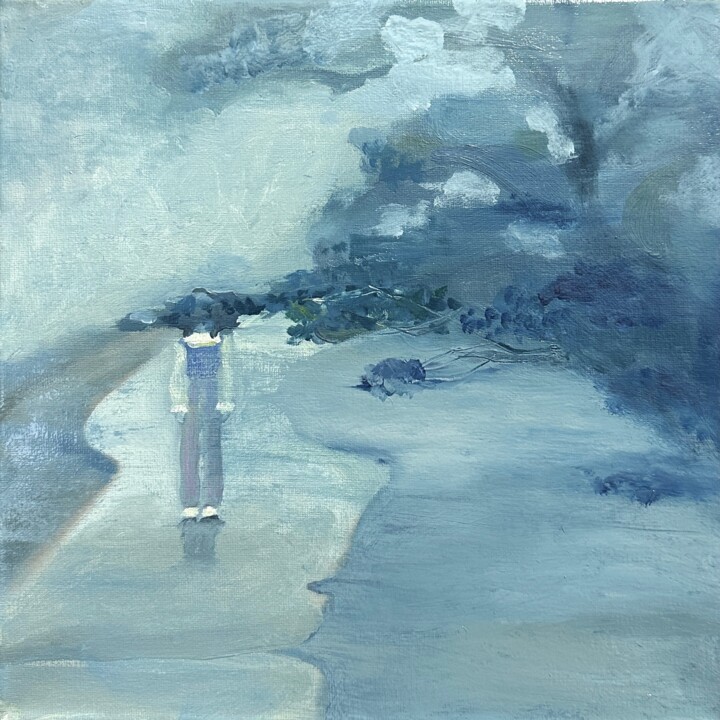 Ζωγραφική με τίτλο "Stormy Monday" από Ikori Song, Αυθεντικά έργα τέχνης, Χρωστικές ουσίες