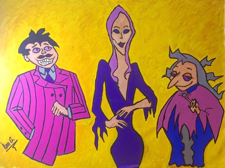 Painting titled "Family" by Ganapollock, Original Art, Oil