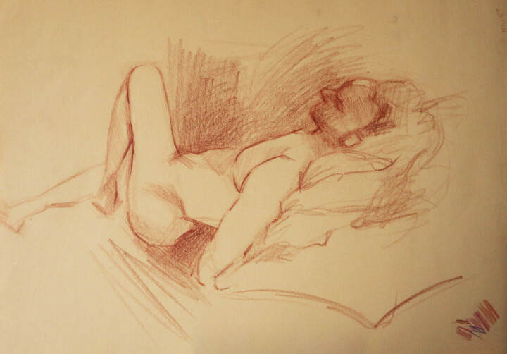 Drawing titled "Matteo" by Ilaria La Preziosa, Original Artwork, Conté