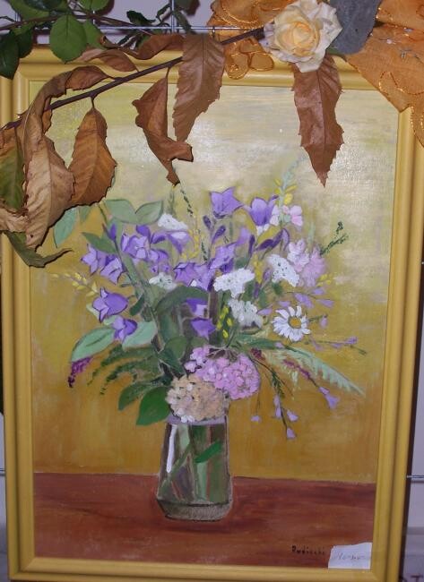 Peinture intitulée "campanule lilla" par Ilaria Radicchi, Œuvre d'art originale, Huile