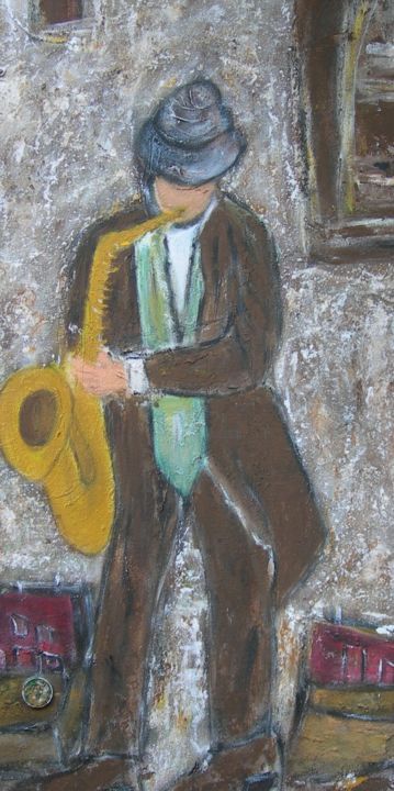 Painting titled "Musician" by Ilda Monteiro, Original Artwork, Acrylic