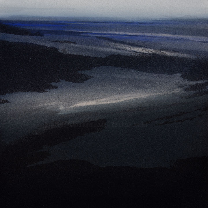 Painting titled "Janubio 3 (60x60cm)" by Ildefonso Aguilar, Original Art, Pigments