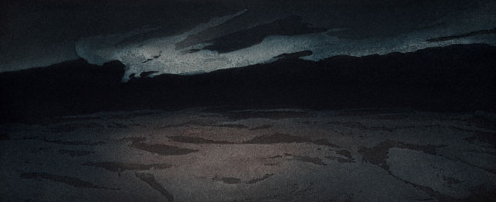Pittura intitolato "Moonlight V" da Ildefonso Aguilar, Opera d'arte originale, pigmenti