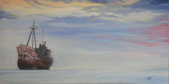 Malerei mit dem Titel "Marine" von Ileana Ramos, Original-Kunstwerk