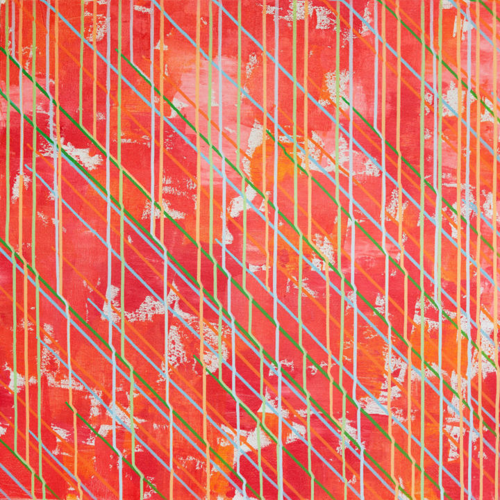 Pintura titulada "Red Vibe" por Alejandro Hyam, Obra de arte original, Acrílico