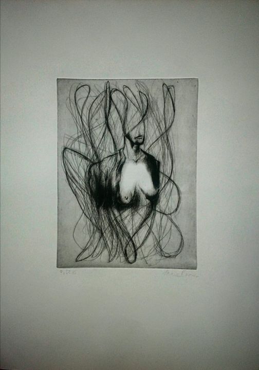 Gravures & estampes intitulée "Scopriti" par Ilenia Errico, Œuvre d'art originale, Gravure