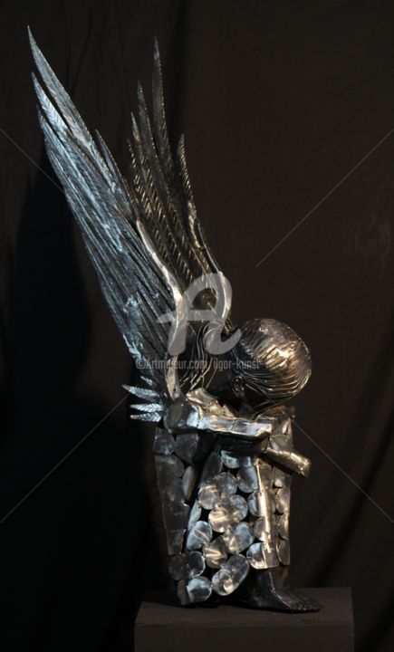 Sculpture intitulée "Kleine Engel" par Sheydayev, Œuvre d'art originale, Métaux