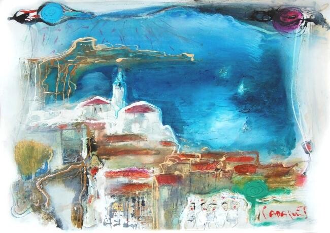 Painting titled "cadaques live" by Ilgvars Zalans, Original Artwork