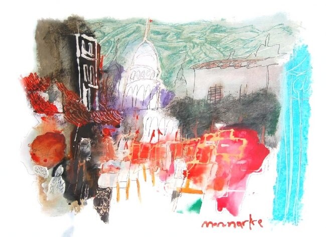 Pintura titulada "monmartre.paris" por Ilgvars Zalans, Obra de arte original