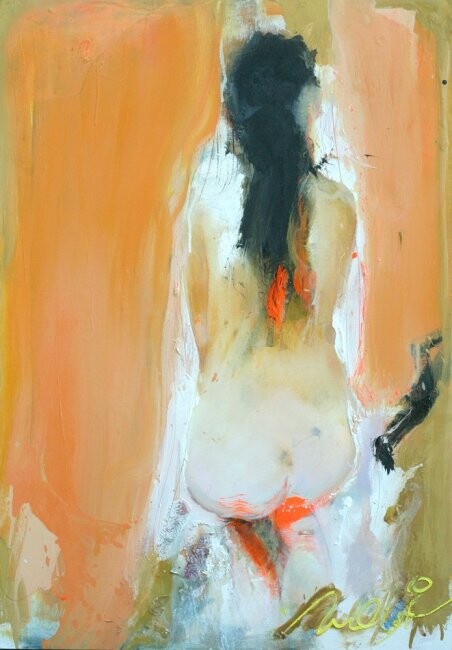 Painting titled "nude018" by Ilgvars Zalans, Original Artwork, Oil