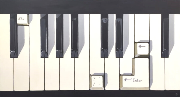 Peinture intitulée "Keys" par Ilia Potapov, Œuvre d'art originale, Huile