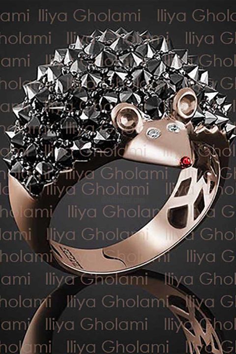 Sculptuur getiteld "hedgehog" door Iliya Gholami (Jewellery Designer), Origineel Kunstwerk