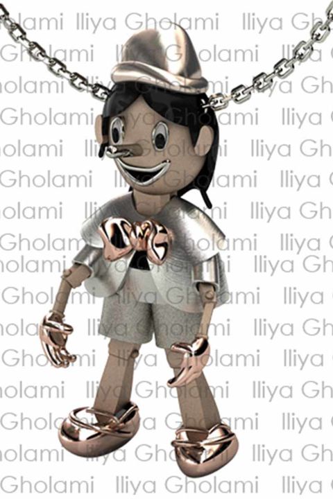 Sculpture intitulée "Pinocchio" par Iliya Gholami (Jewellery Designer), Œuvre d'art originale