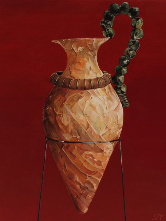 Ζωγραφική με τίτλο "Vase" από Galina, Αυθεντικά έργα τέχνης, Ακρυλικό