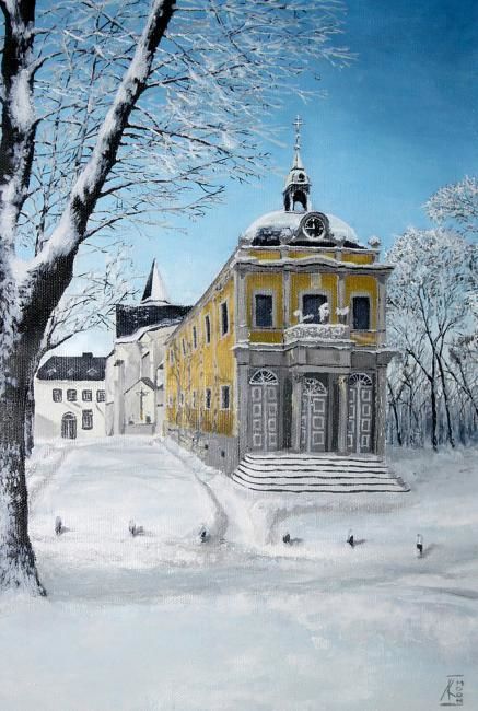 Картина под названием "Germany, University…" - Konstantin Listratov, Подлинное произведение искусства, Масло