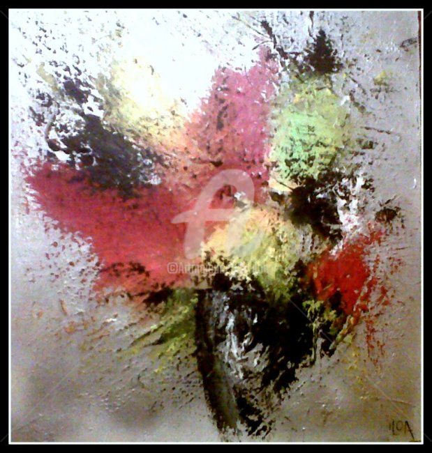 Malerei mit dem Titel "BOUQUET II" von Iloa, Original-Kunstwerk, Öl
