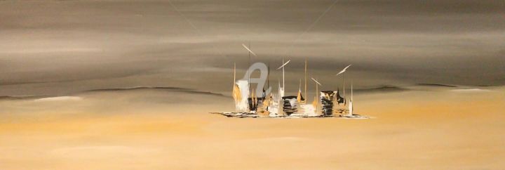 Schilderij getiteld "Entre ciel et terre" door Iloa, Origineel Kunstwerk