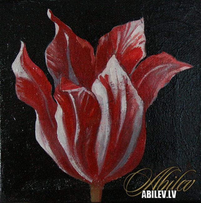 Painting titled "Holland Tulip" by Ilona Abileva, Original Artwork