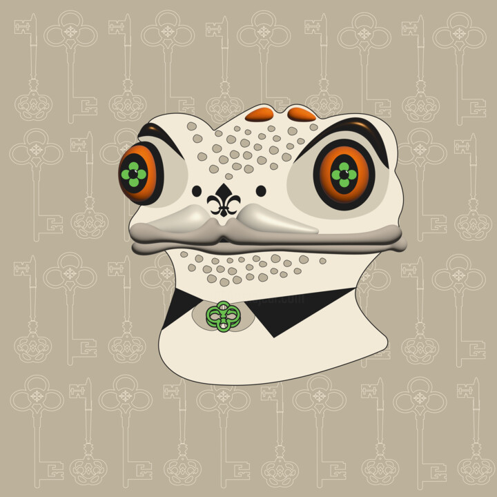 Цифровое искусство под названием "Frog Mr. 6" - Ilona Matushkova, Подлинное произведение искусства, 2D Цифровая Работа