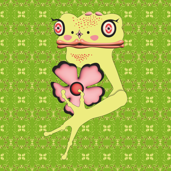 Цифровое искусство под названием "Frog Mrs. 54" - Ilona Matushkova, Подлинное произведение искусства, Цифровая живопись