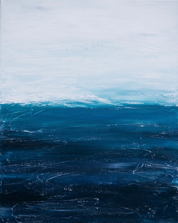 Картина под названием "морской пейзаж" - Ilona Motalina, Подлинное произведение искусства, Акрил