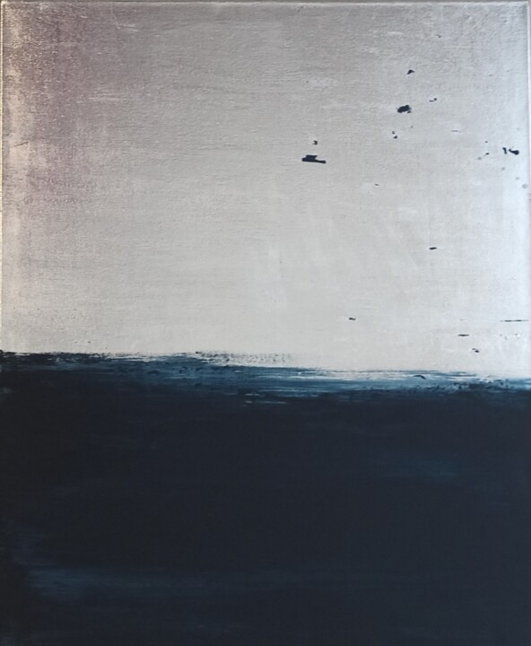 Картина под названием "Современный морской…" - Ilona Motalina, Подлинное произведение искусства, Акрил Установлен на Деревян…