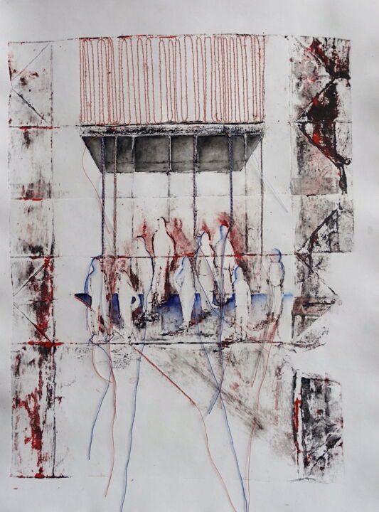 Εκτυπώσεις & Χαρακτικά με τίτλο "Free Mind 1" από Ilse Joris, Αυθεντικά έργα τέχνης, Etching