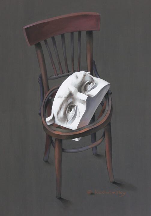 Painting titled "Chair with David's…" by Ilya Kexholmsky, Original Artwork, Acrylic