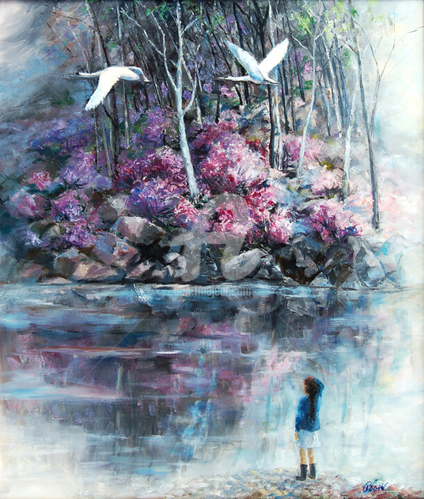 Картина под названием "Вера Конюхова. Цвет…" - Ilya Konyukhov, Подлинное произведение искусства, Масло
