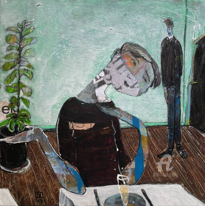 Pittura intitolato "Blind Date" da Ilya Volykhine, Opera d'arte originale, Olio