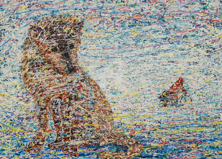 Картина под названием "Павел Конюхов. Мете…" - Ilya Konyukhov, Подлинное произведение искусства, Масло