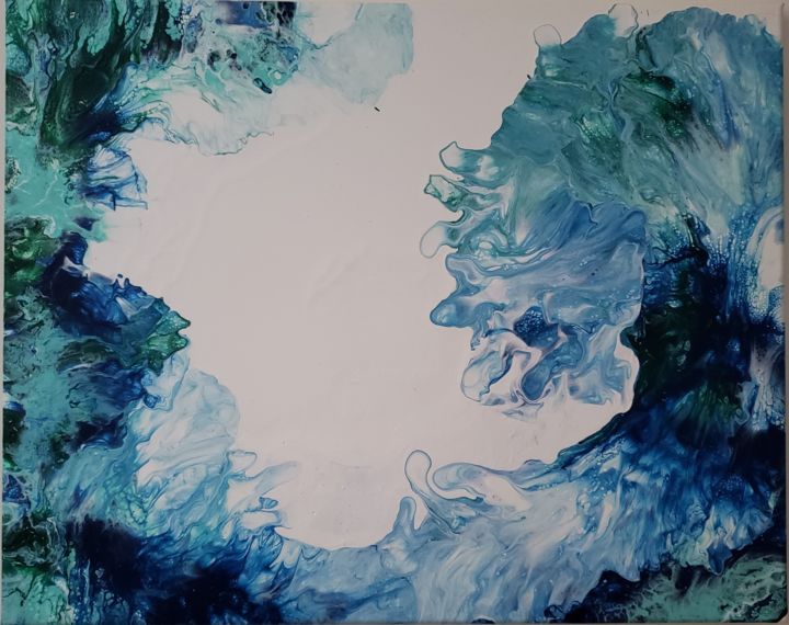 Peinture intitulée "Vagues de Covid" par Ilyas Edd, Œuvre d'art originale, Acrylique