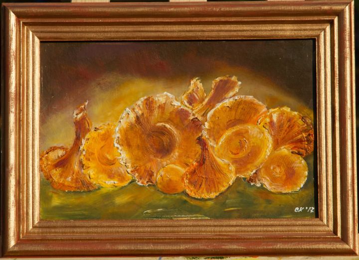 Картина под названием "«Лисички»" - Светлана Каменская, Подлинное произведение искусства, Масло