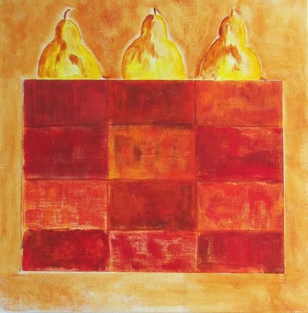 Painting titled "3 poires" by Florent, Original Artwork, Other
