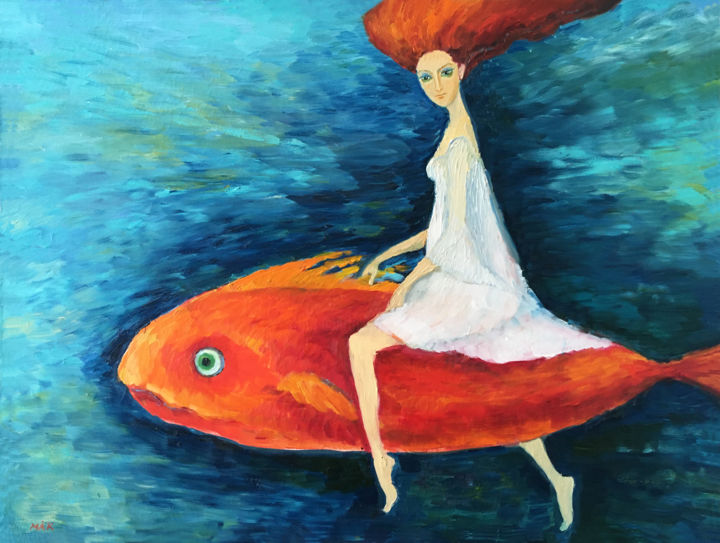 Pittura intitolato "TO THE STORE TO BUY…" da Irina Makarova, Opera d'arte originale, Olio