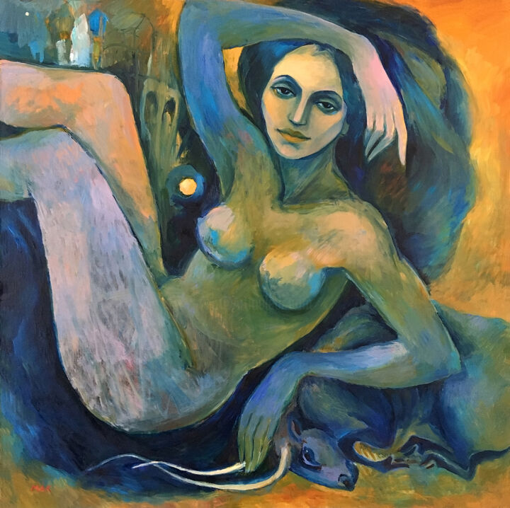 Painting titled "THE ABDUCTION OF BU…" by Irina Makarova, Original Artwork, Oil