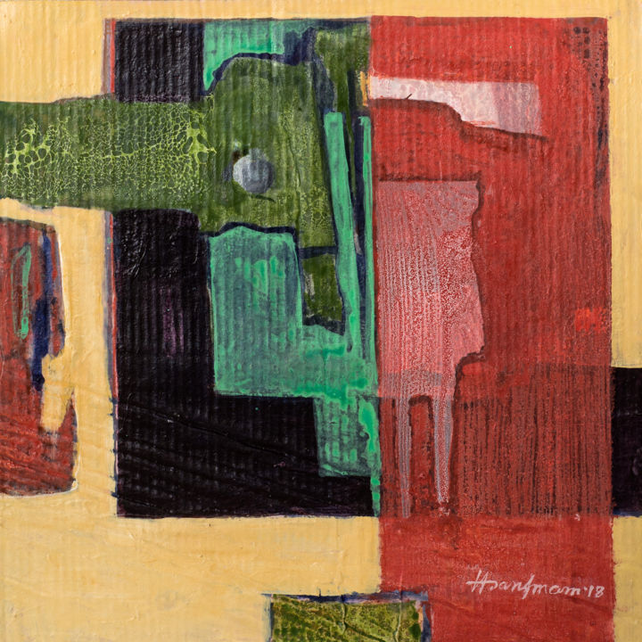 Painting titled "fragmented image 10" by A.K.M. Hasan Imam, Original Art, Acrylic