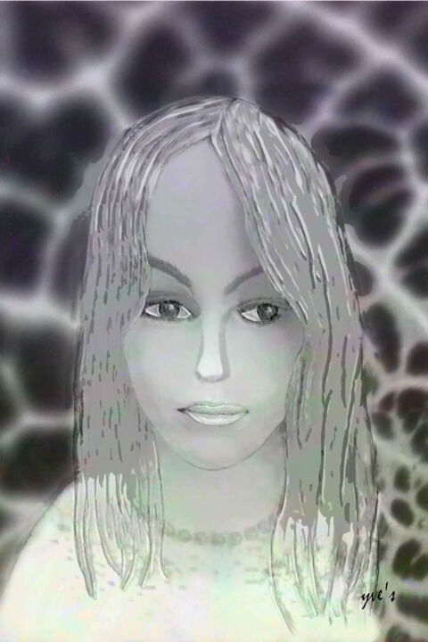 Digitale Kunst mit dem Titel "Mélissa" von Yve'S, Original-Kunstwerk, 2D digitale Arbeit