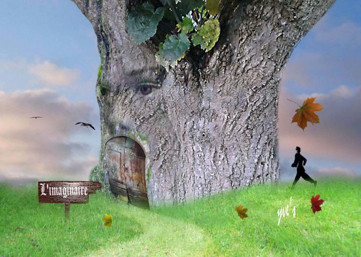 Digital Arts titled "Le vieil arbre" by Yve'S, Original Artwork, 2D Digital Work