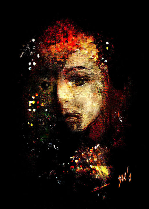 Digital Arts titled "Clotilde" by Yve'S, Original Artwork, 2D Digital Work